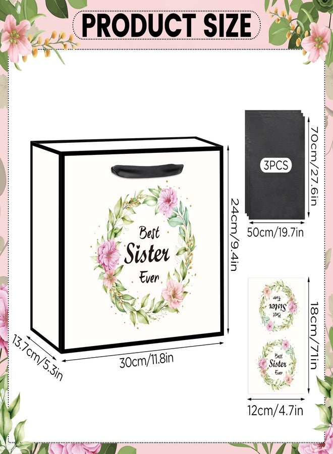 Woosytoo Bestie Birthday Gift Bags for Girls - Sister Party Decoration with Greeting Card & Tissue Paper - Image 3